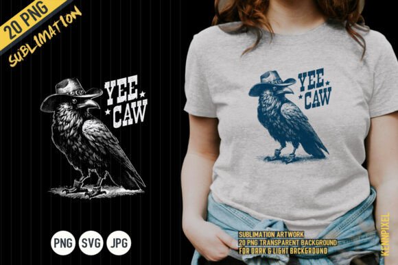 Crow Cowboy Hat Yee Caw Shirt SVG PNG Review