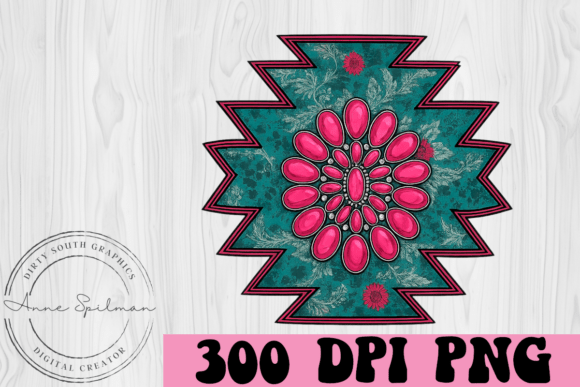 Hot Pink Gem Western Design: A Bold Embroidery Statement