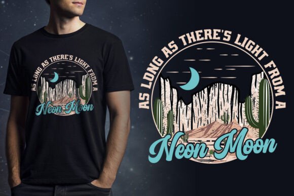 Neon Moon Graphic for Country Music Lovers: A Designer’s Perspective