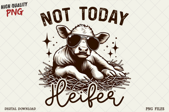 Not Today Heifer Review: Highland Cow Embroidery Design