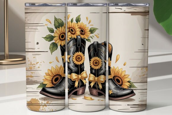 Sunflower Cowboy Boots Tumbler Wrap Review for Real Projects
