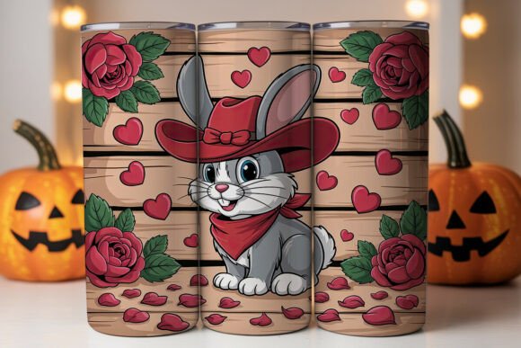 Valentine Cowboy Bunny Tumbler Wrap Review for Embroidery Projects