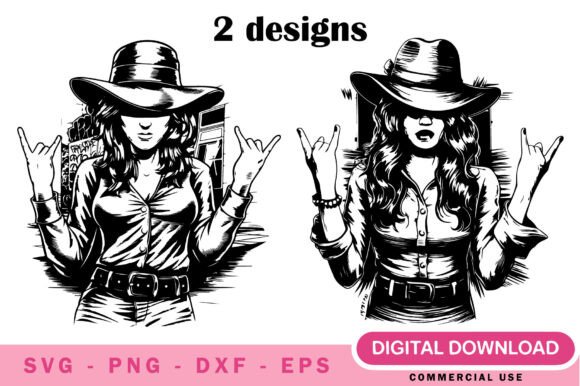 Vintage Cowgirl Rocker SVG Review: Bold and Retro for Real Projects