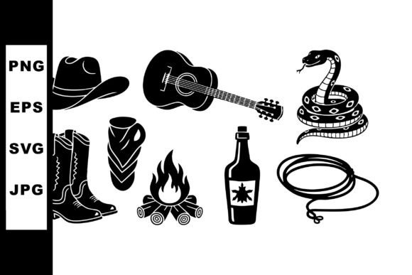 Western Cowboy Hat Guitar Snake Boots Embroidery Design Review
